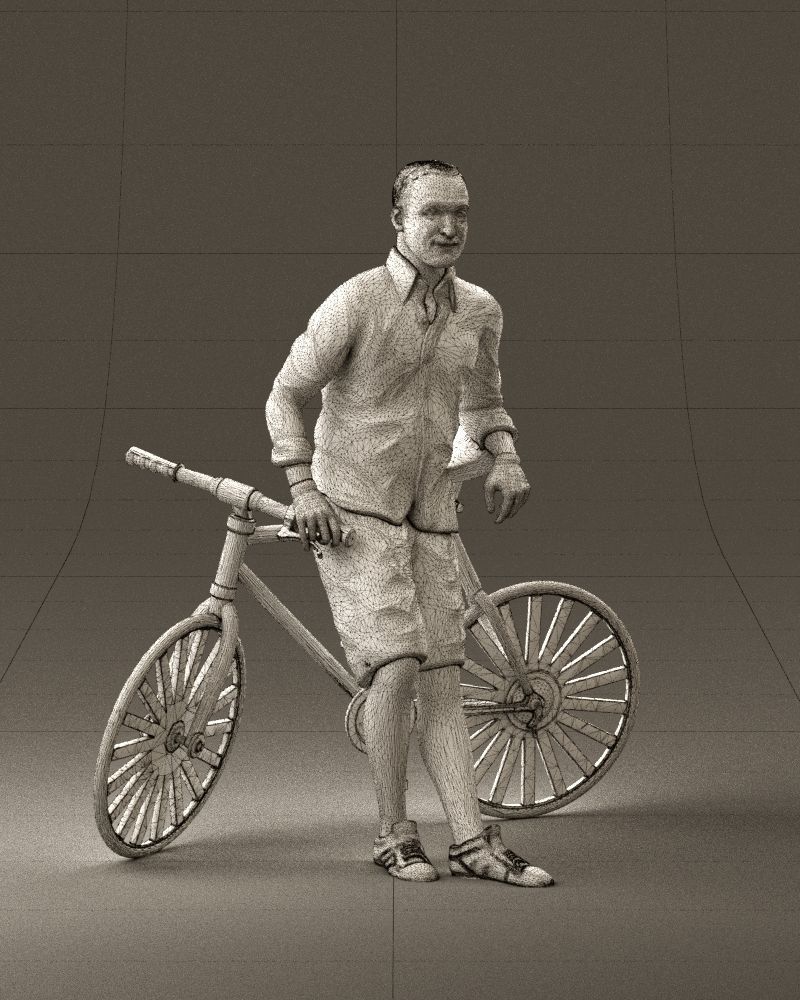 man with bicycle 1097 3D model_26