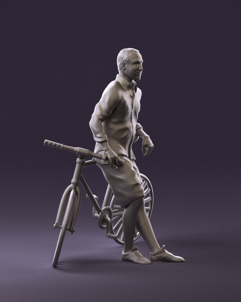 man with bicycle 1097 3D model_15