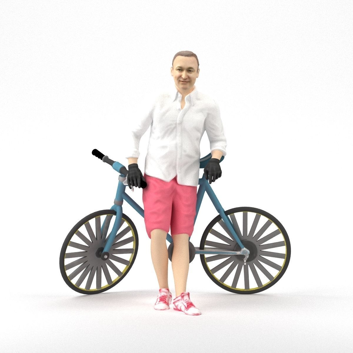 man with bicycle 1097 3D model_36