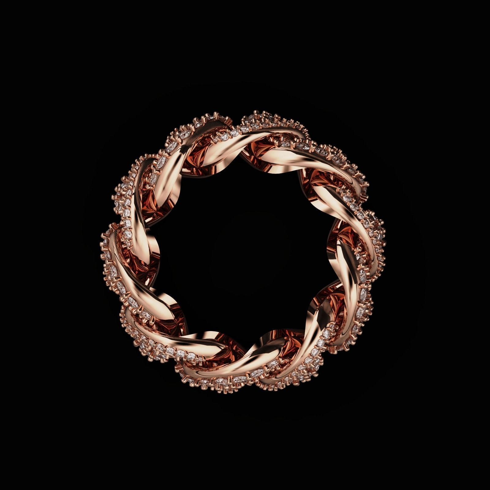 Cuban Ring 3D print model_13