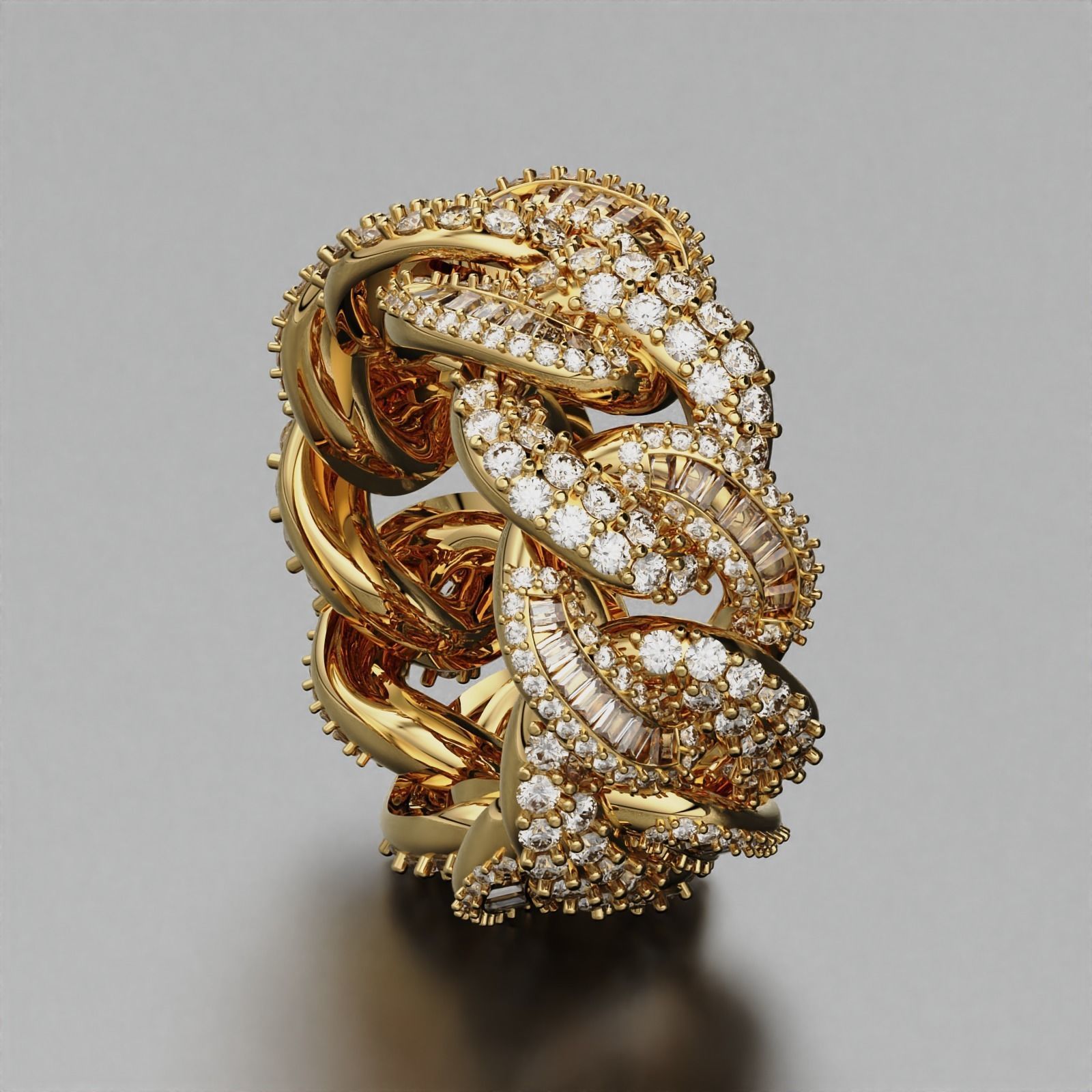 Cuban Ring 3D print model_3