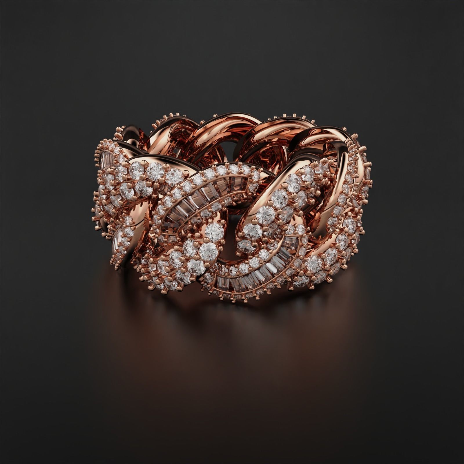 Cuban Ring 3D print model_7