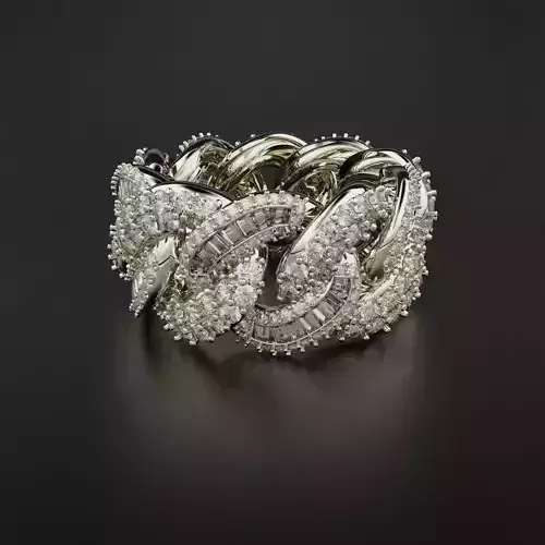 Cuban Ring 3D print model Cuban Ring 3D print model