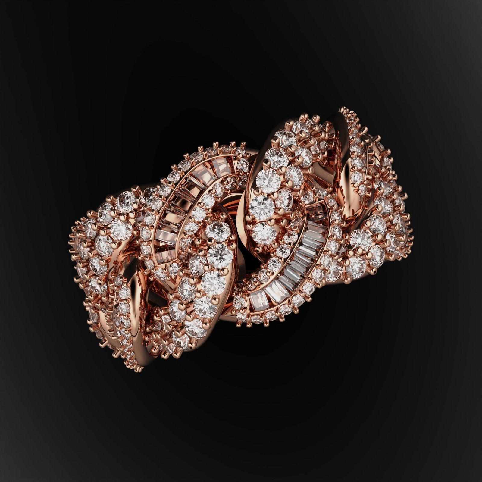 Cuban Ring 3D print model_14