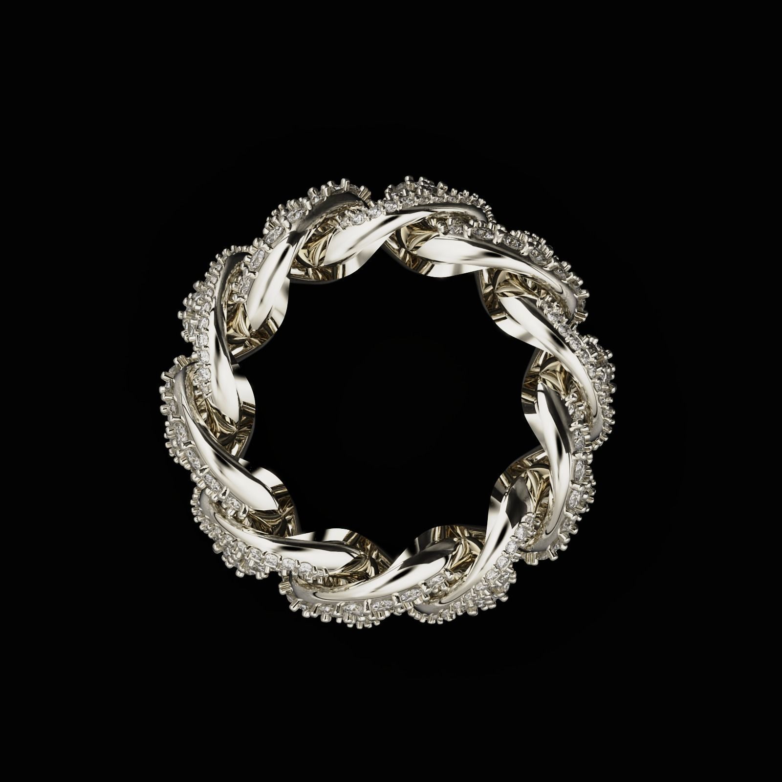 Cuban Ring 3D print model_11