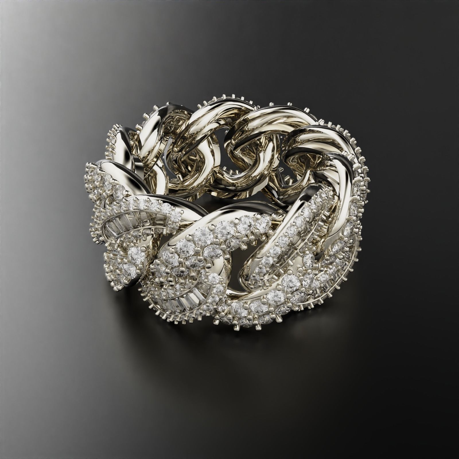 Cuban Ring 3D print model_10