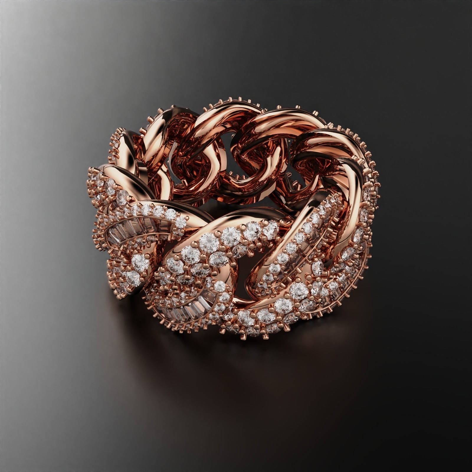 Cuban Ring 3D print model_8