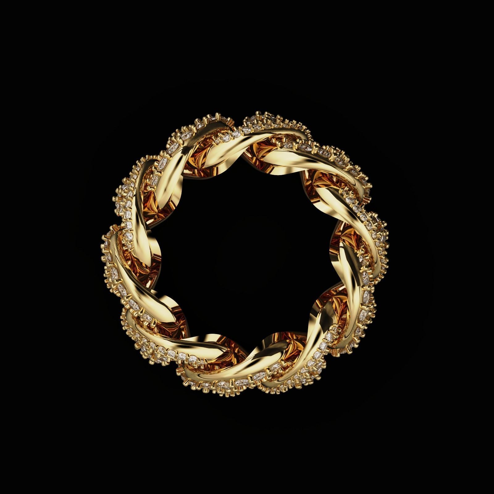 Cuban Ring 3D print model_12