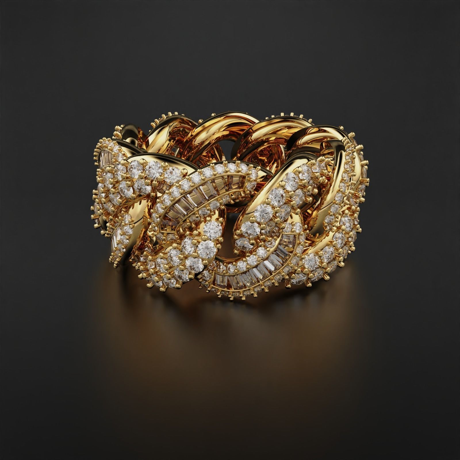 Cuban Ring 3D print model_1