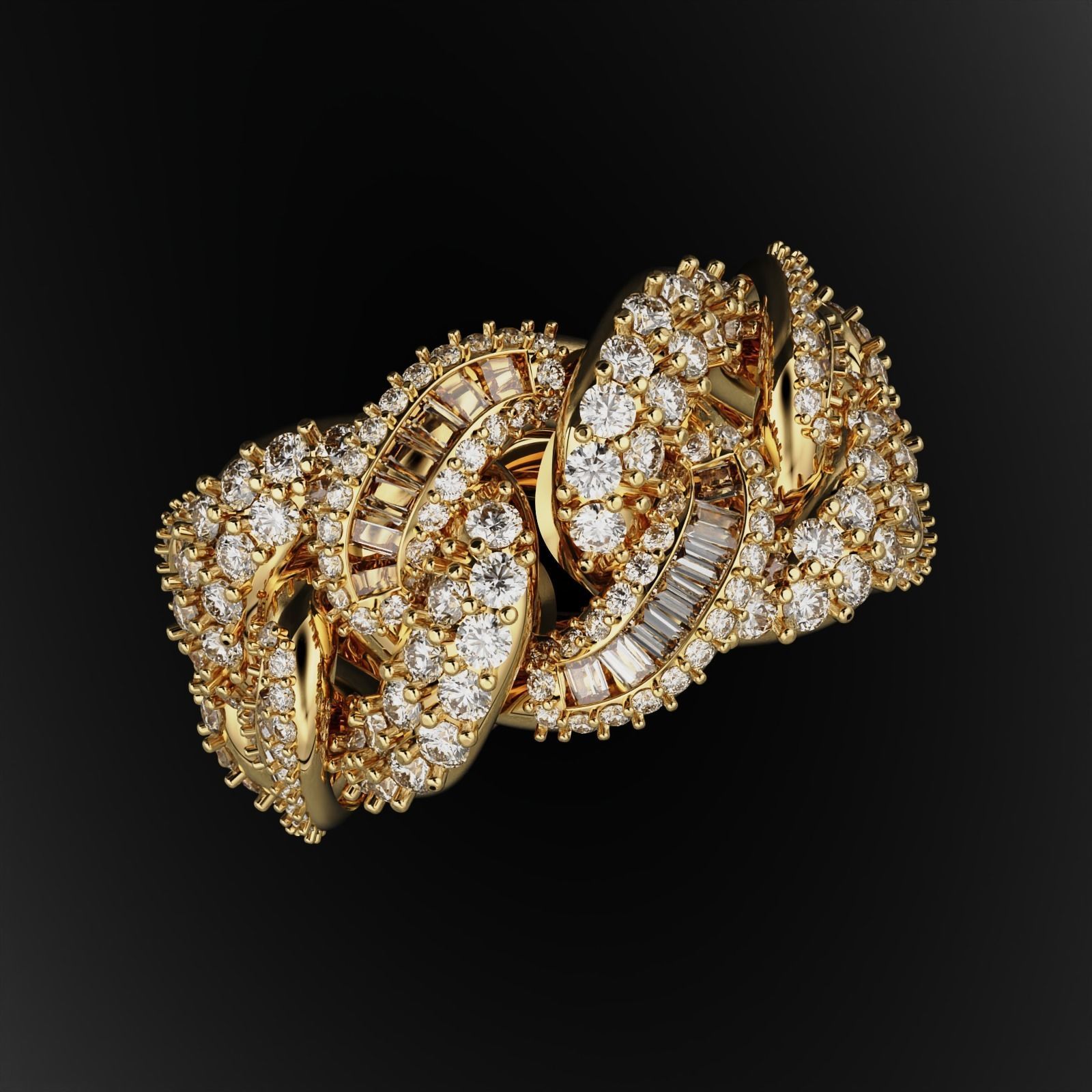 Cuban Ring 3D print model_15