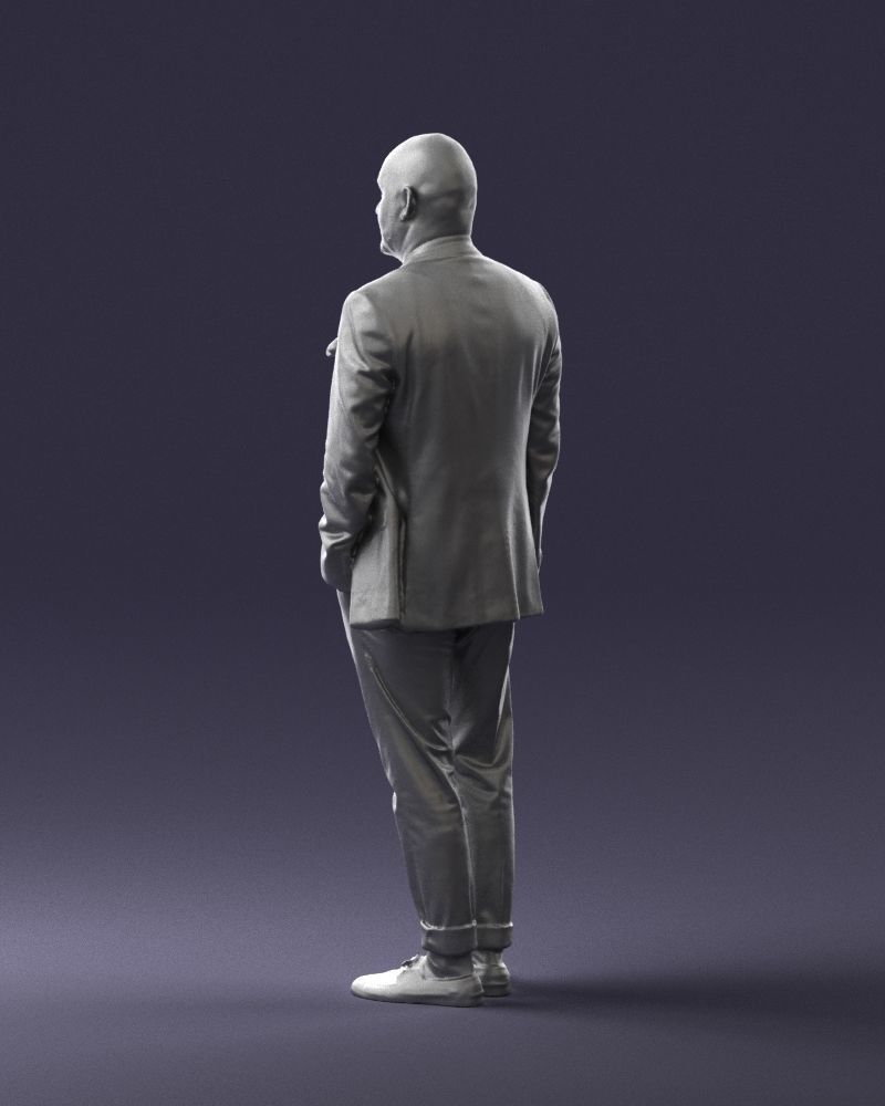 Stylish bald old man 0351 3D model_22