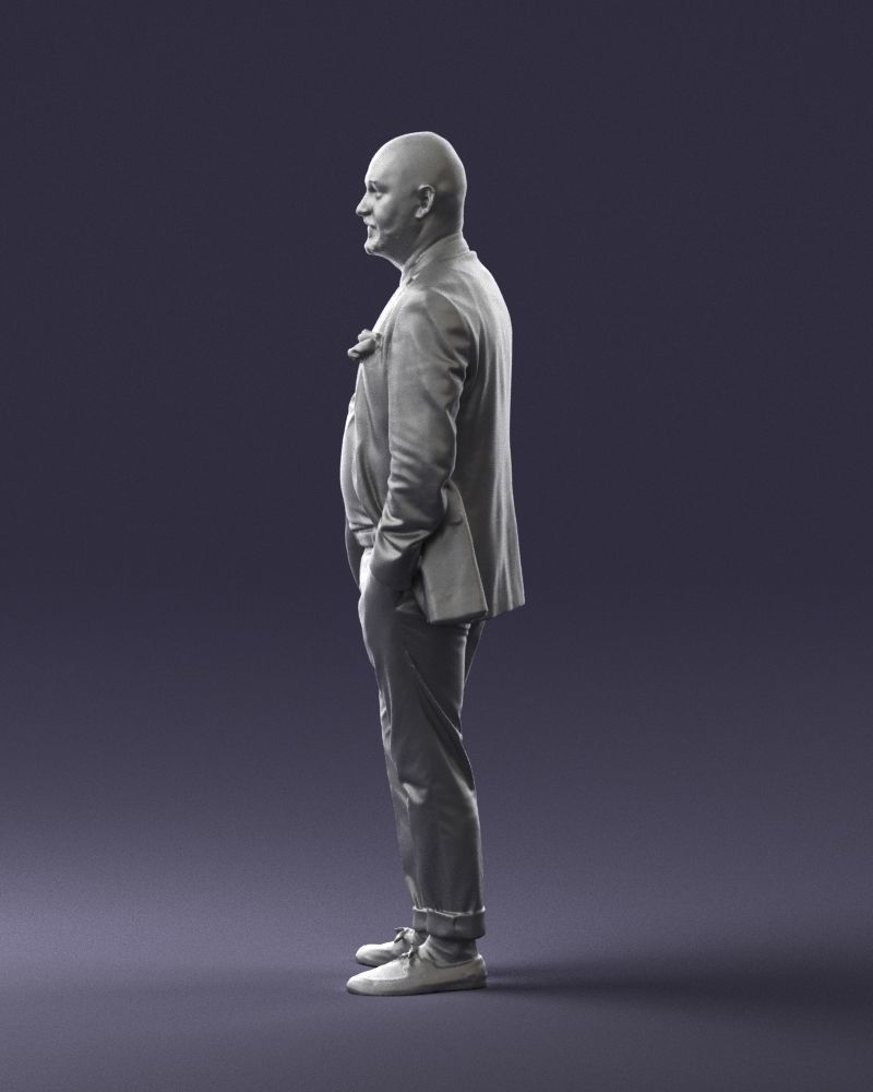 Stylish bald old man 0351 3D model_25