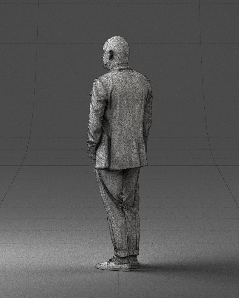 Stylish bald old man 0351 3D model_23