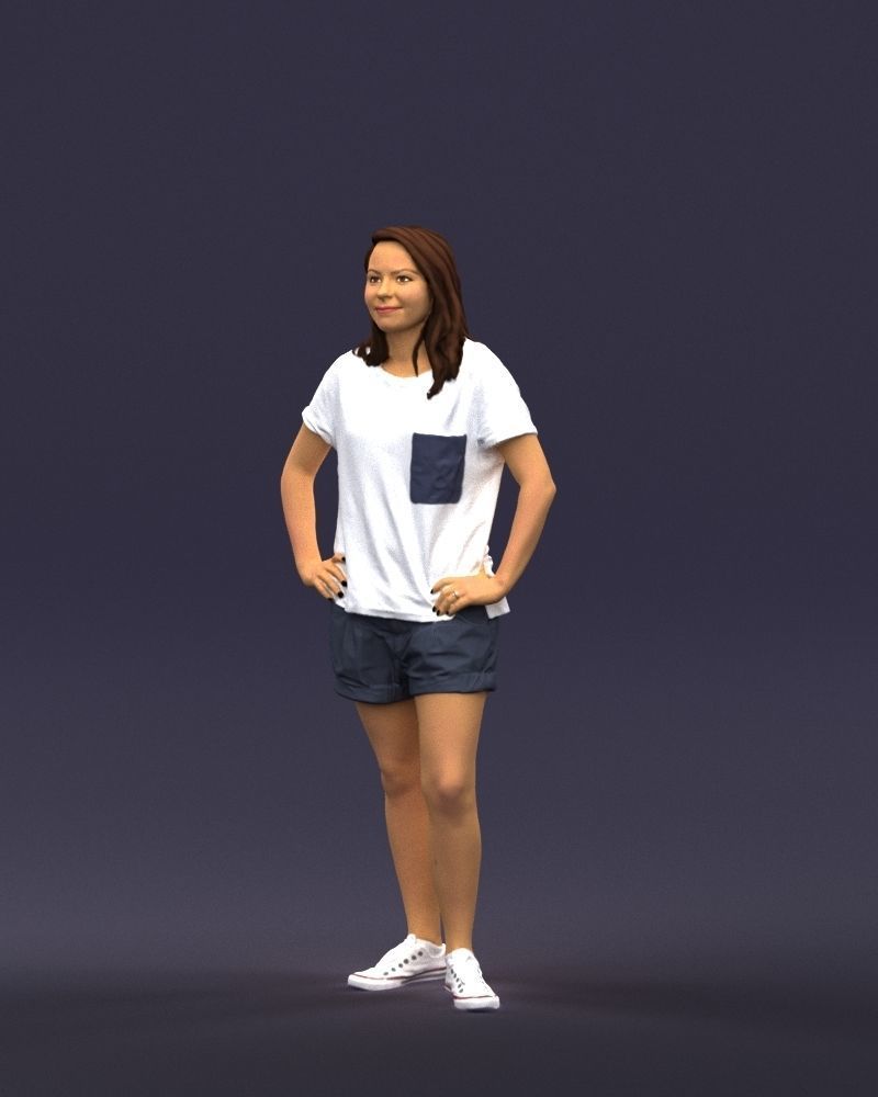 Shorts woman 0416 3D model_33