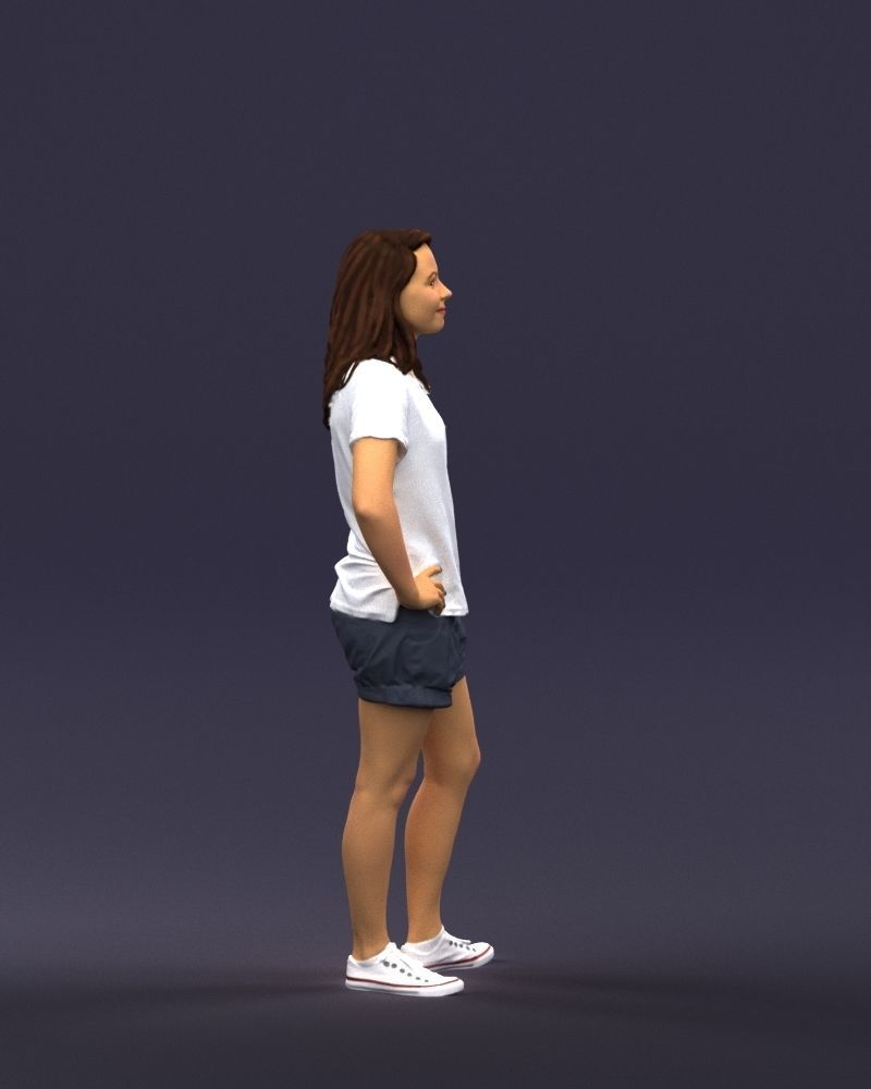 Shorts woman 0416 3D model_9