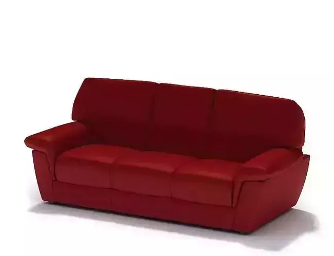 Red Leather Sofa