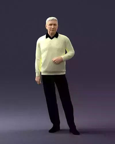 000262 Elderly Man in Casual Outfit 0424 3dp