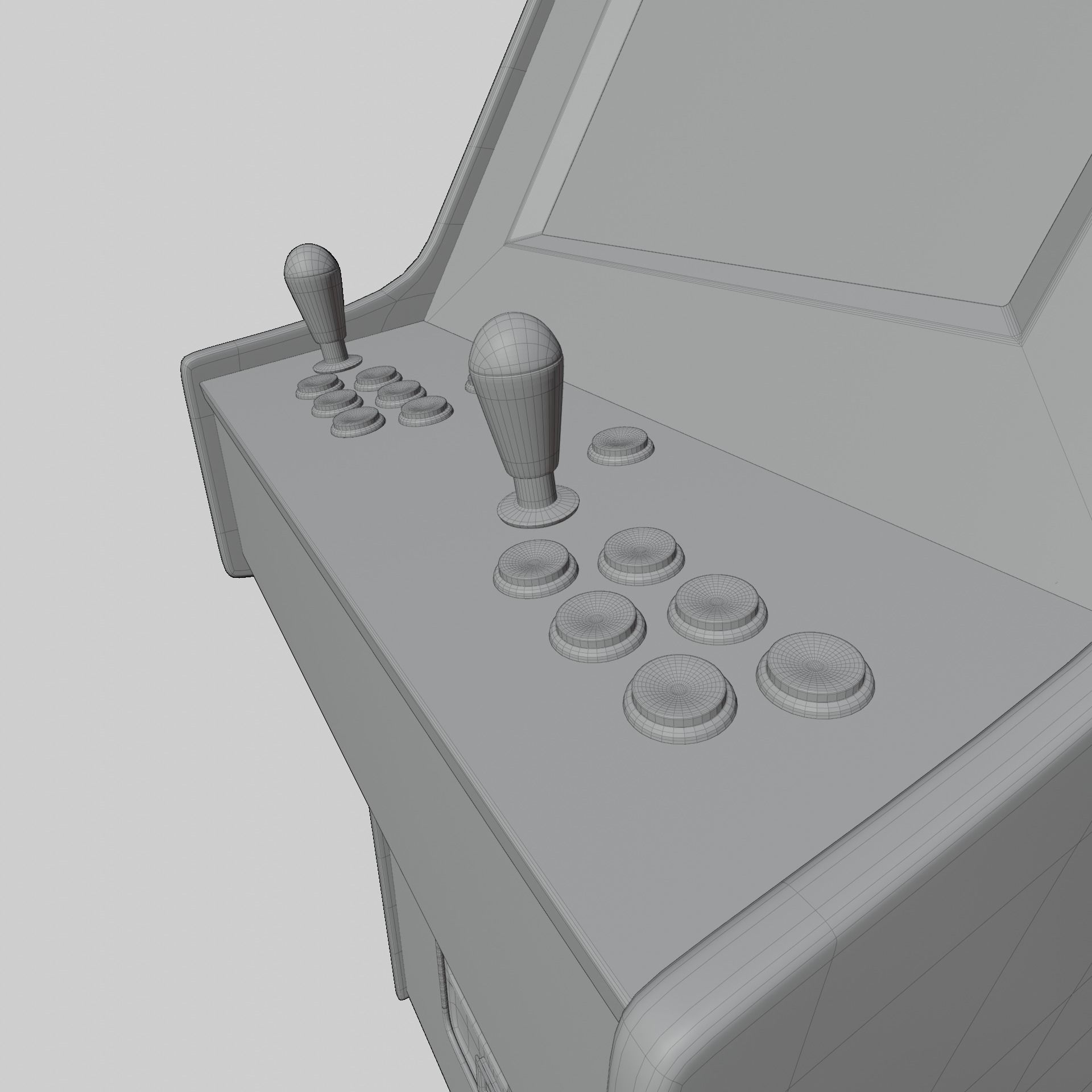 Street Fighter II Arcade Machine Free 3D model_6