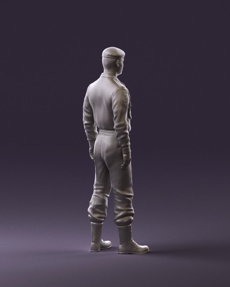 Man in russian military uniform 0896 3D Print Ready 3D print model_5
