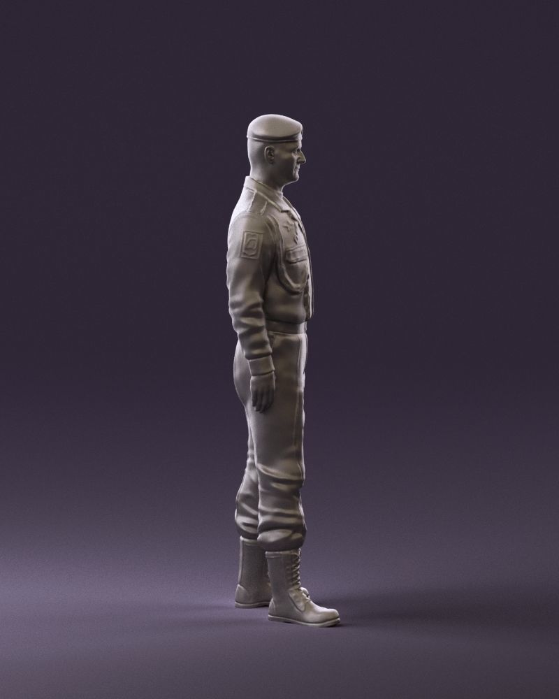 Man in russian military uniform 0896 3D Print Ready 3D print model_4