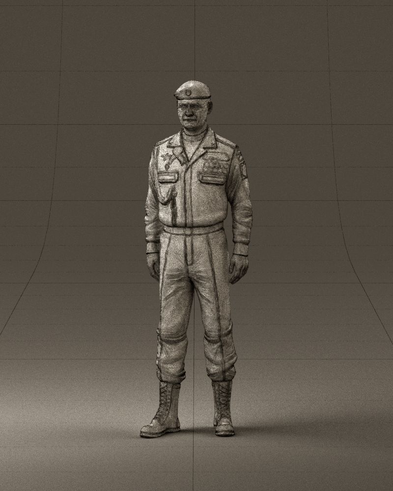 Man in russian military uniform 0896 3D Print Ready 3D print model_35
