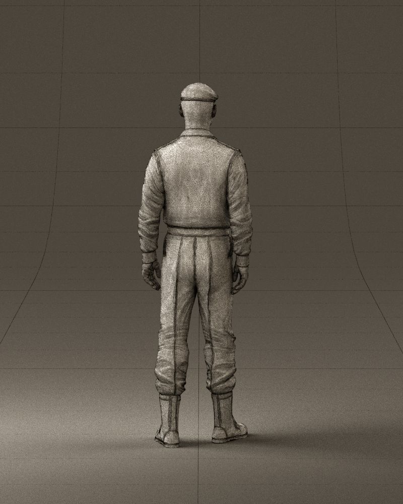 Man in russian military uniform 0896 3D Print Ready 3D print model_30