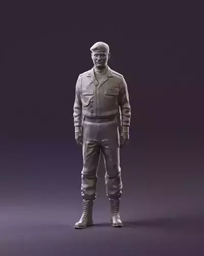 Man in russian military uniform 0896 3D Print Ready 3D print model