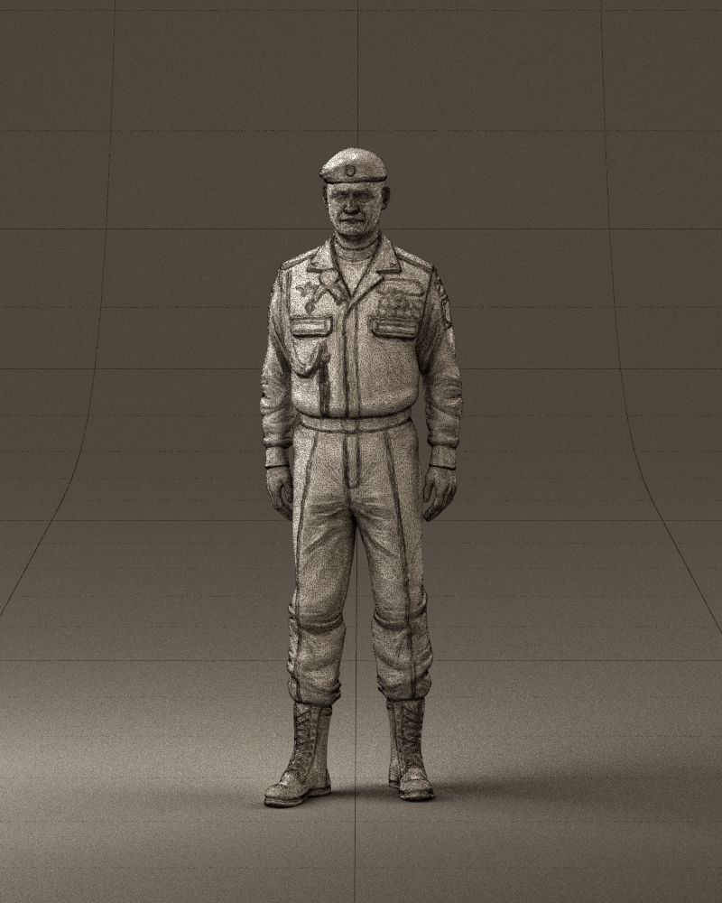 Man in russian military uniform 0896 3D Print Ready 3D print model_24