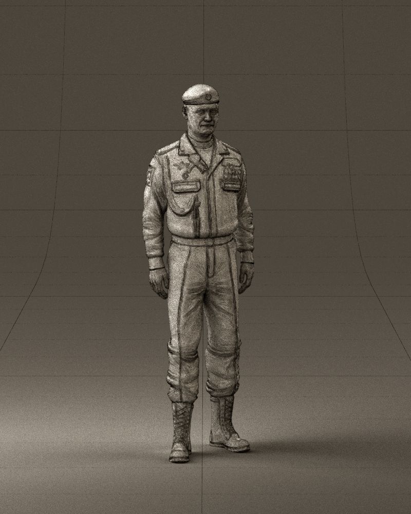 Man in russian military uniform 0896 3D Print Ready 3D print model_26