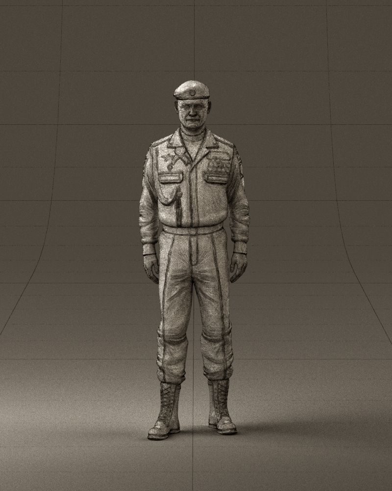Man in russian military uniform 0896 3D Print Ready 3D print model_25