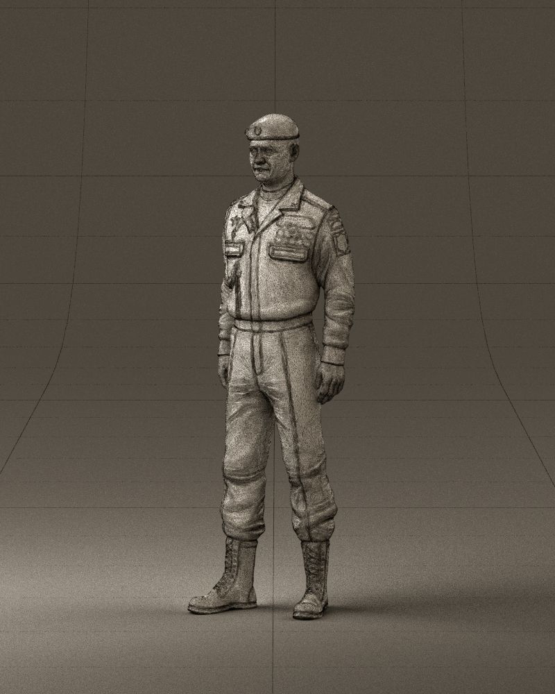 Man in russian military uniform 0896 3D Print Ready 3D print model_34