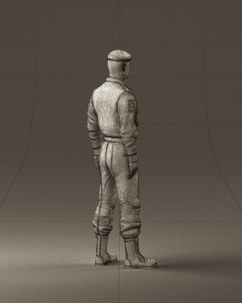 Man in russian military uniform 0896 3D Print Ready 3D print model_29