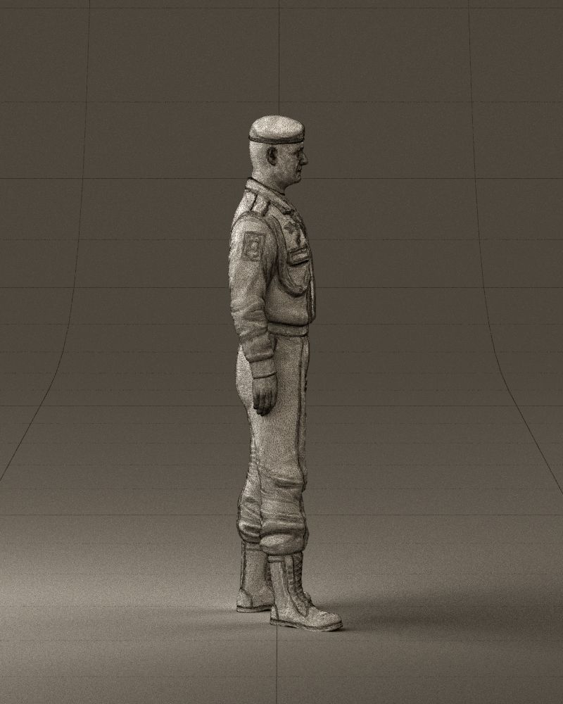 Man in russian military uniform 0896 3D Print Ready 3D print model_28