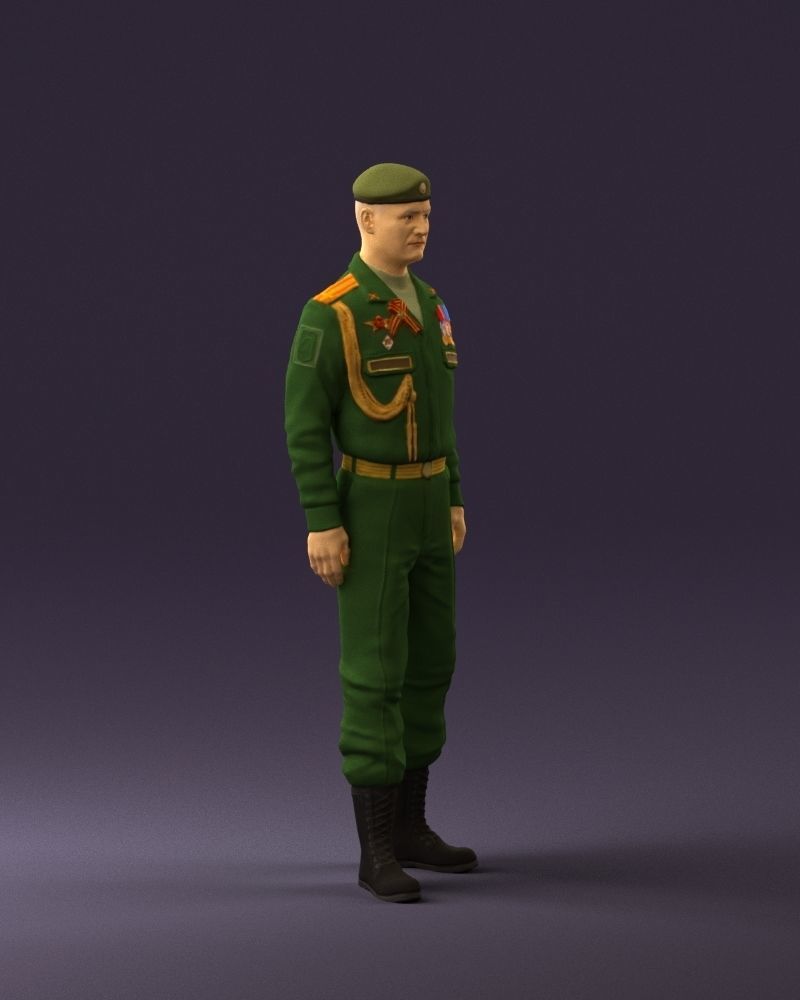 Man in russian military uniform 0896 3D Print Ready 3D print model_15