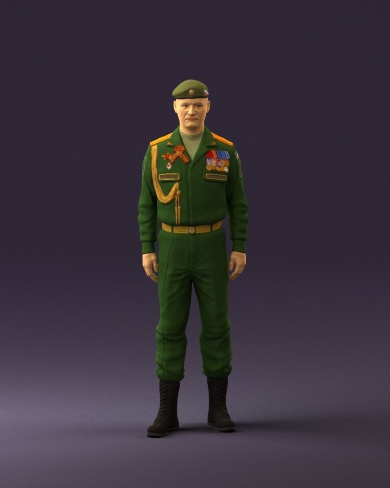 Man in russian military uniform 0896 3D Print Ready 3D print model_13