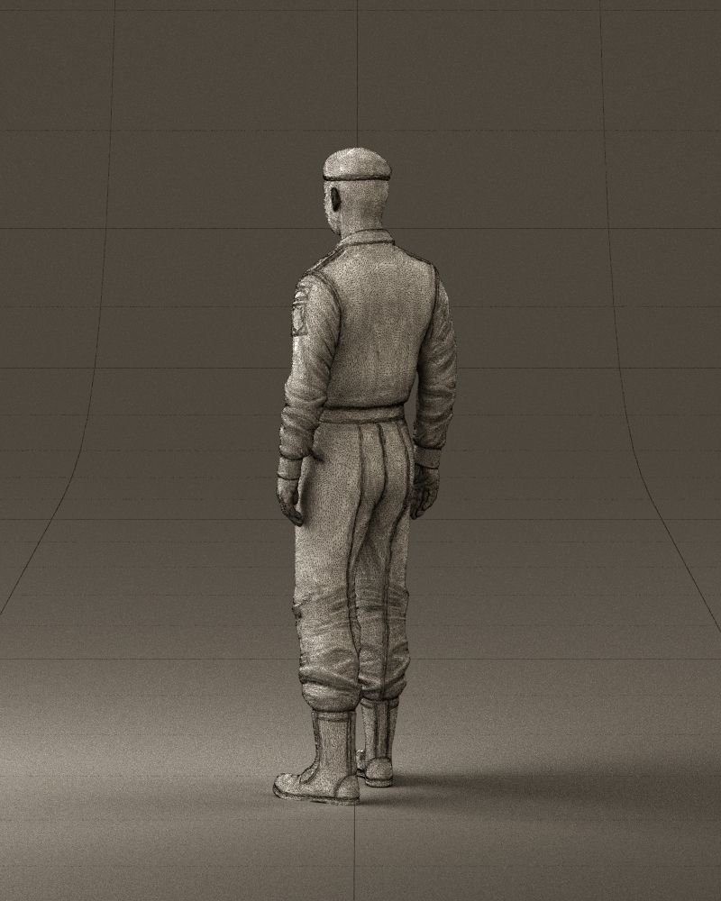 Man in russian military uniform 0896 3D Print Ready 3D print model_31