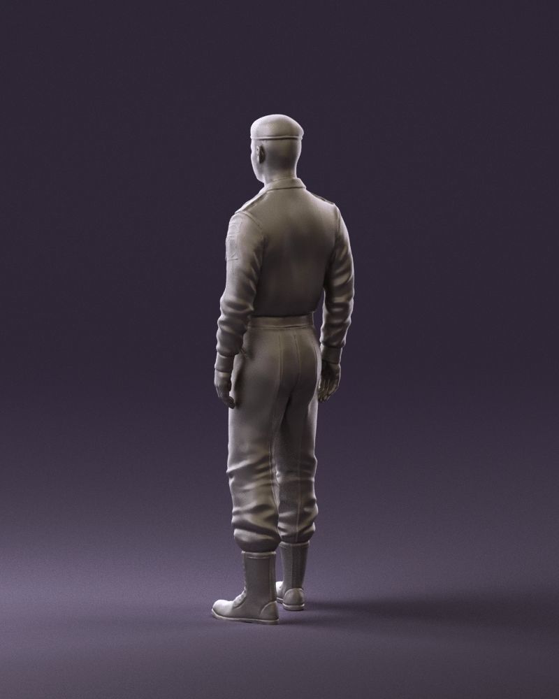 Man in russian military uniform 0896 3D Print Ready 3D print model_7