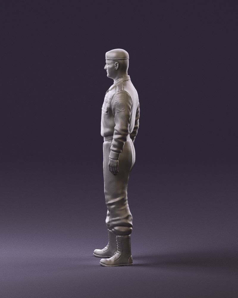 Man in russian military uniform 0896 3D Print Ready 3D print model_8