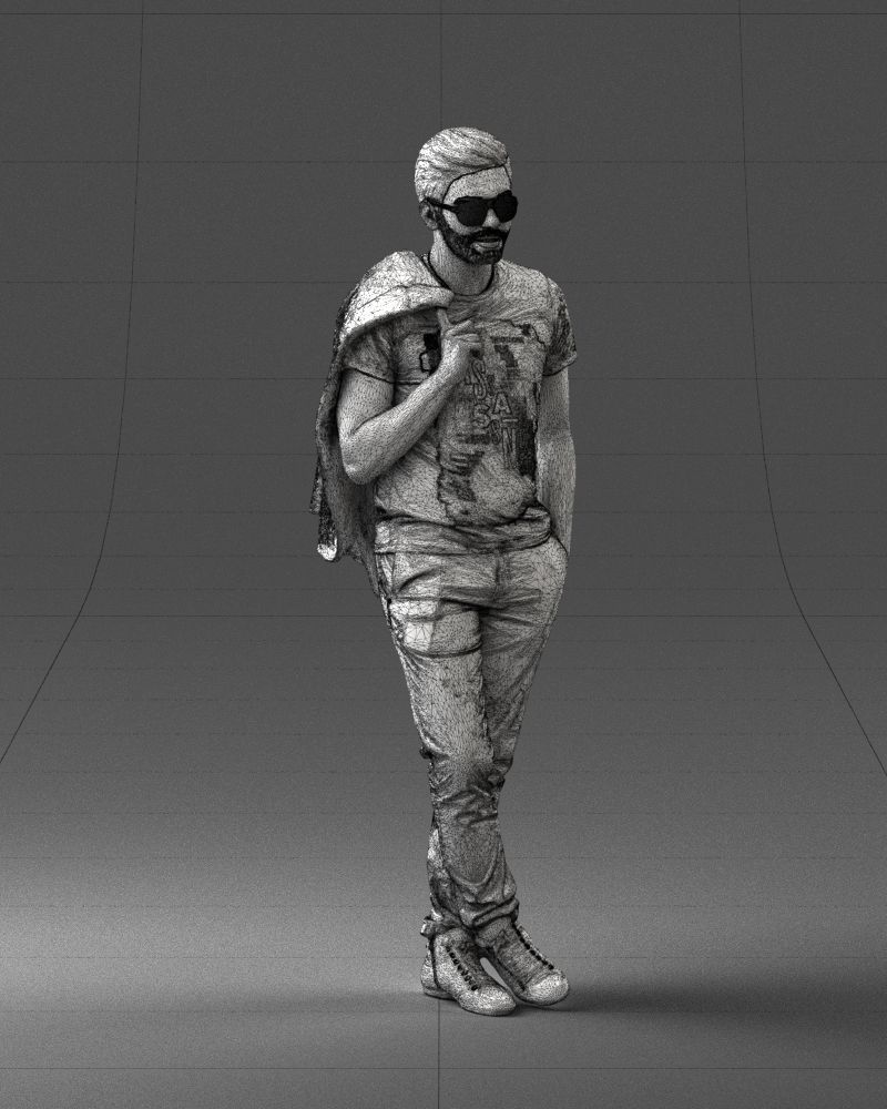 Man with glasses 0122 3D Print Ready 3D print model_8