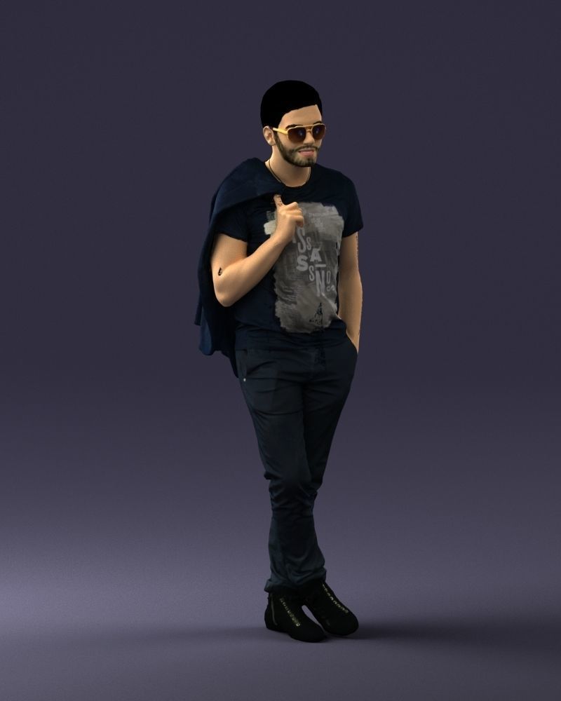 Man with glasses 0122 3D Print Ready 3D print model_6