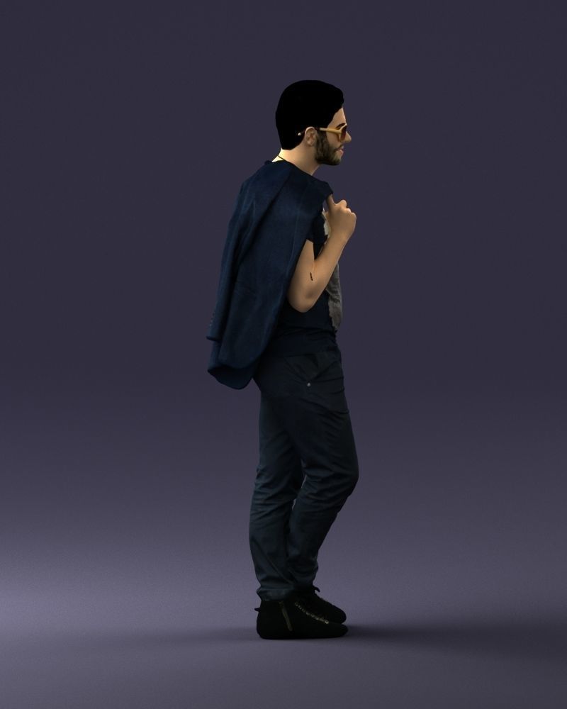 Man with glasses 0122 3D Print Ready 3D print model_12