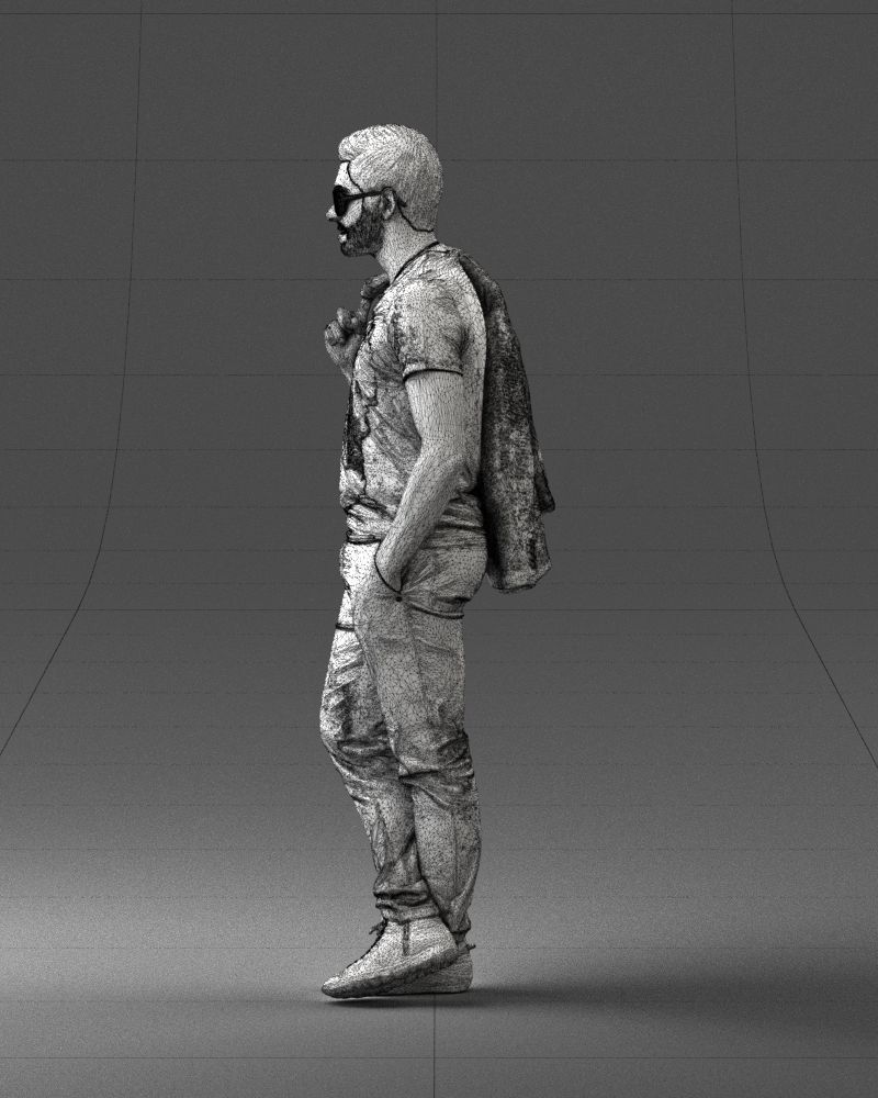 Man with glasses 0122 3D Print Ready 3D print model_26
