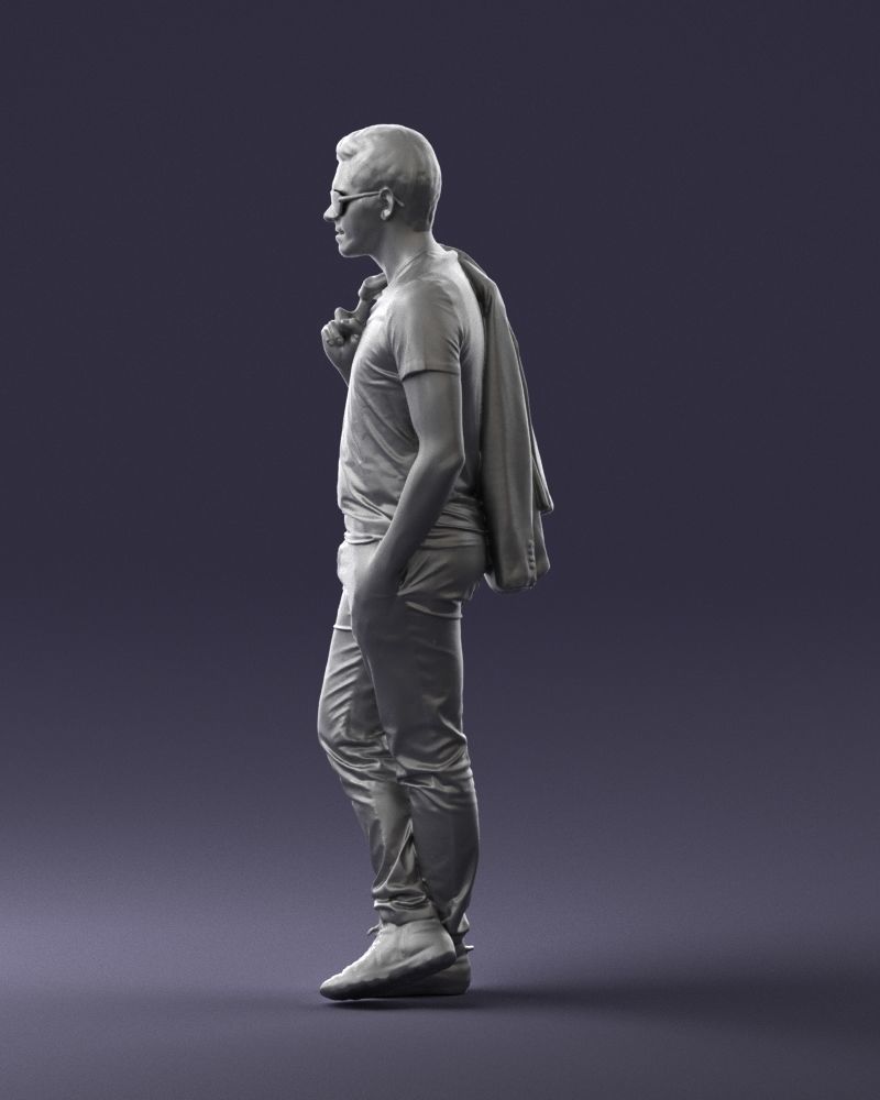Man with glasses 0122 3D Print Ready 3D print model_25