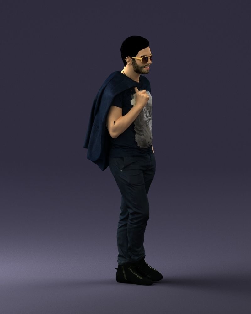 Man with glasses 0122 3D Print Ready 3D print model_9