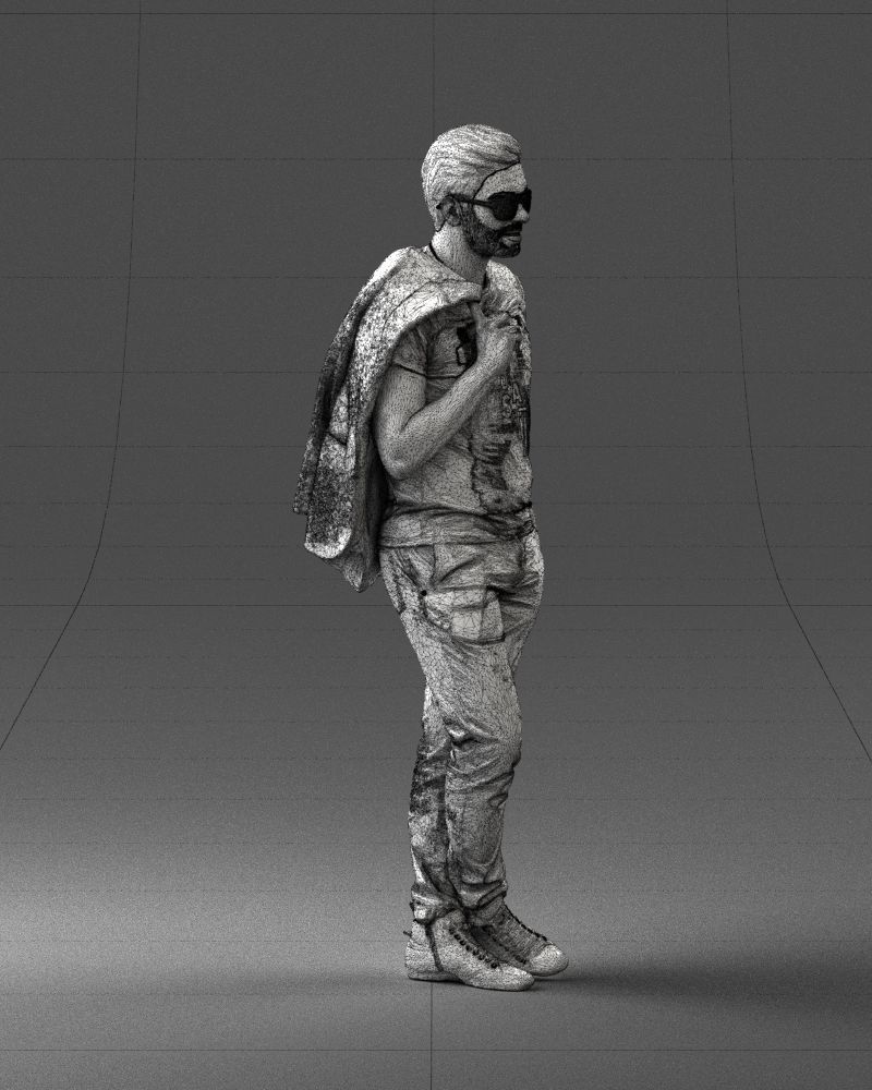 Man with glasses 0122 3D Print Ready 3D print model_11