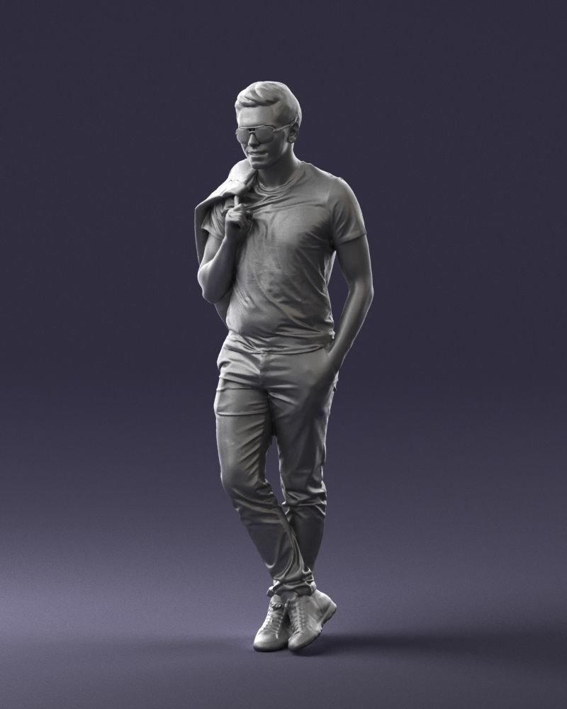 Man with glasses 0122 3D Print Ready 3D print model_31
