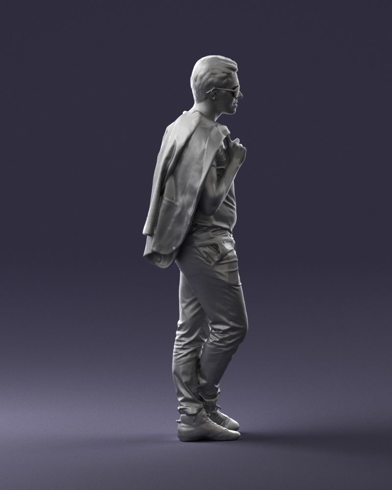 Man with glasses 0122 3D Print Ready 3D print model_13