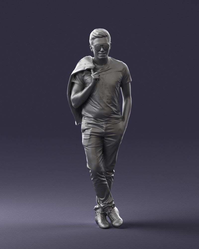 Man with glasses 0122 3D Print Ready 3D print model_4
