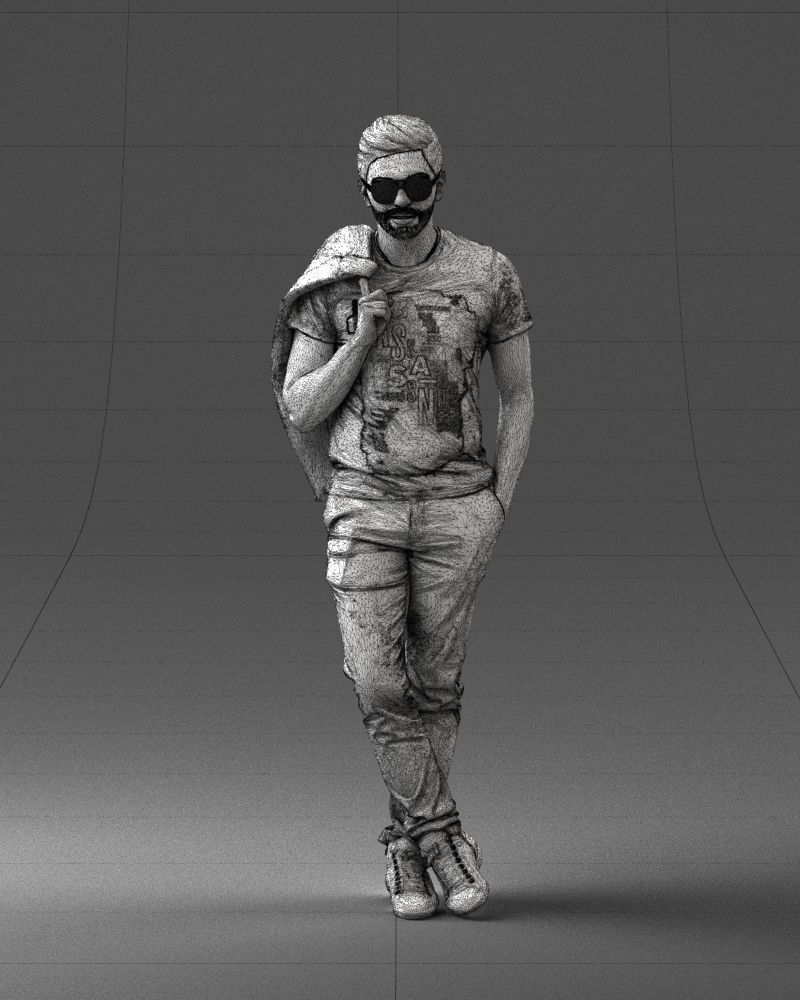 Man with glasses 0122 3D Print Ready 3D print model_2