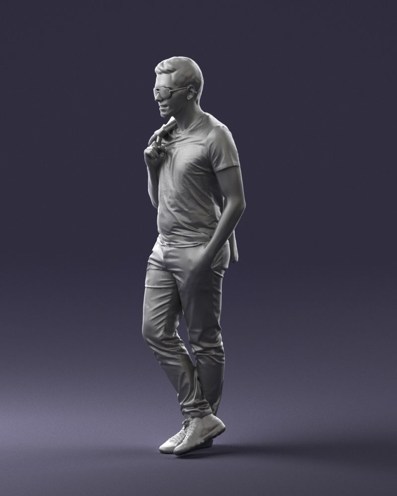 Man with glasses 0122 3D Print Ready 3D print model_28